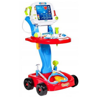 Joc de rol Micul Doctor interactiv cu accesorii medicale si panou EKG, set medical copii