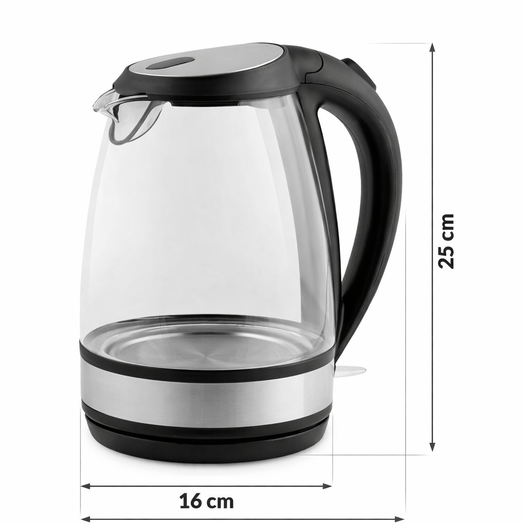 Fierbator electric idealSTORE din sticla 1.7L cu iluminare LED albastra