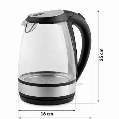 Fierbator electric idealSTORE din sticla 1.7L cu iluminare LED albastra
