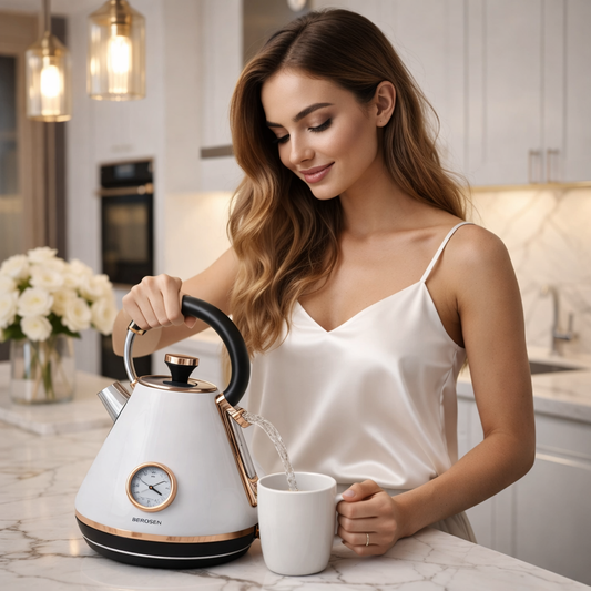 Fierbator electric cu termometru IdealStore 1.7L, baza 360°