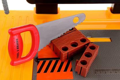 Jucarie mini atelier de lucru FunFit, pentru copii, cu scule si accesorii, 75x49 cm, 50 piese