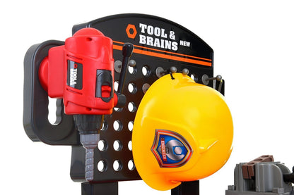 Jucarie mini atelier de lucru FunFit, pentru copii, cu scule si accesorii, 75x49 cm, 50 piese