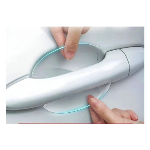 Folie Protectie idealSTORE Dimensiuni 9,5cm x 6cm Anti Zgarieturi maner usa cu functie de regenerare, Material Flexibil