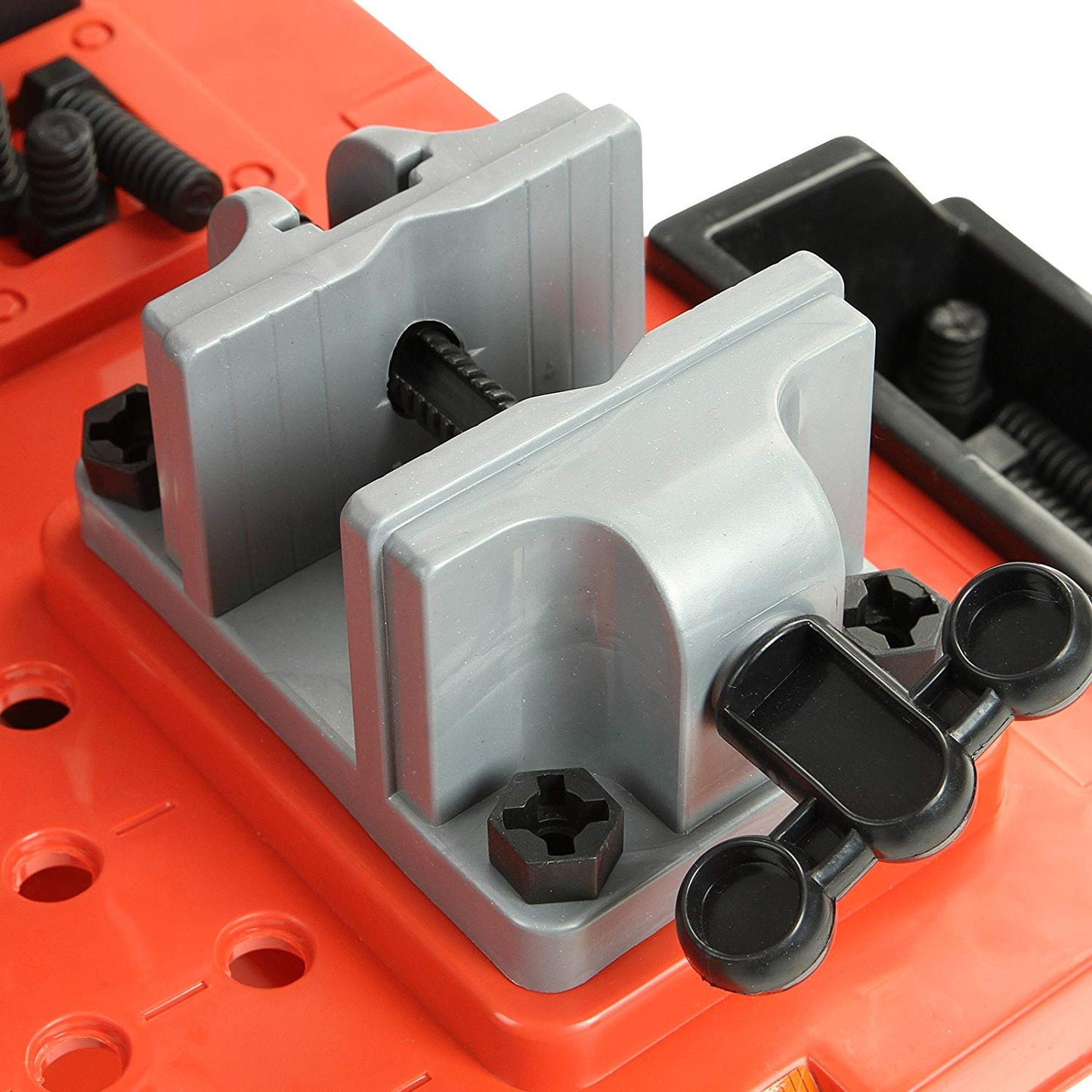 Banc de lucru Super Tools pentru copii cu bormasina, fierastrau, ciocan, rafturi si multiple accesorii , 50 piese incluse