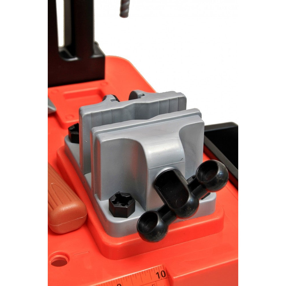 Banc de lucru Super Tools pentru copii cu bormasina, fierastrau, ciocan, rafturi si multiple accesorii , 50 piese incluse