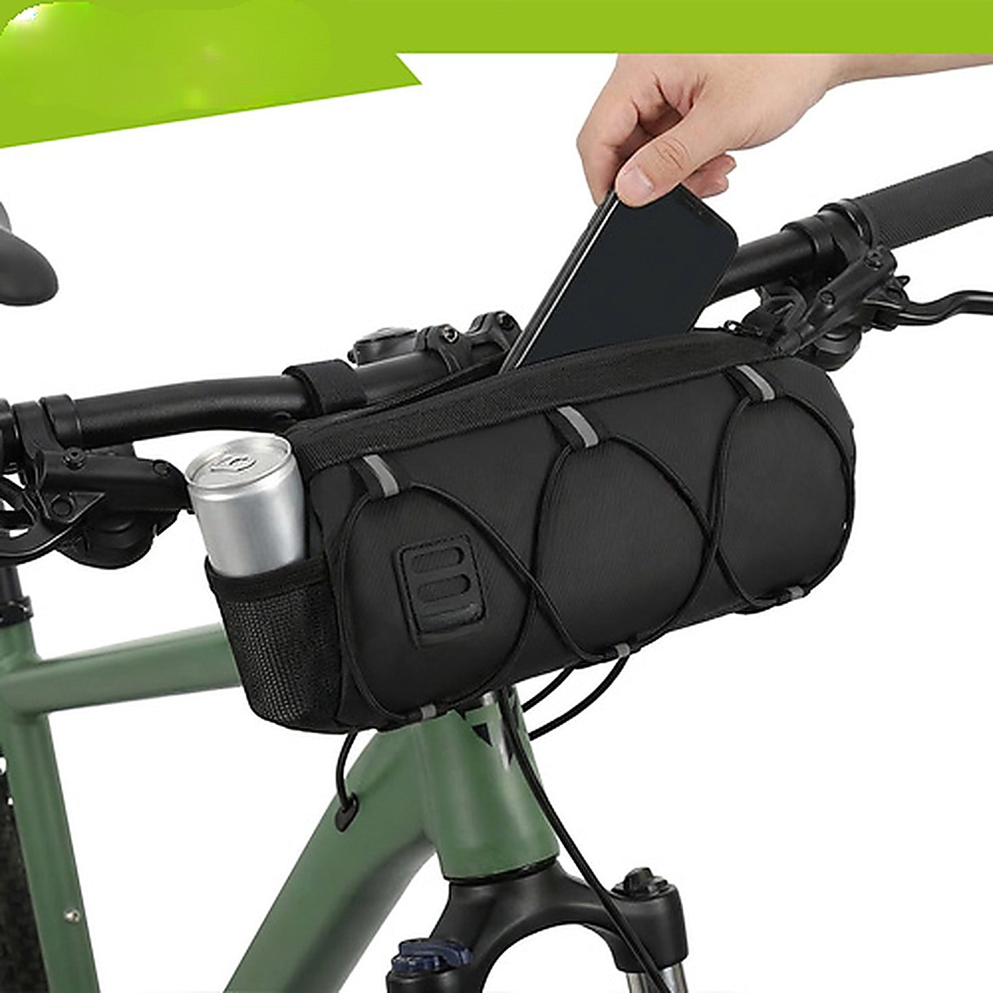 Geanta Bicicleta Pentru Ghidon idealSTORE 1.5L Impermeabila Cu Compartiment Telefon