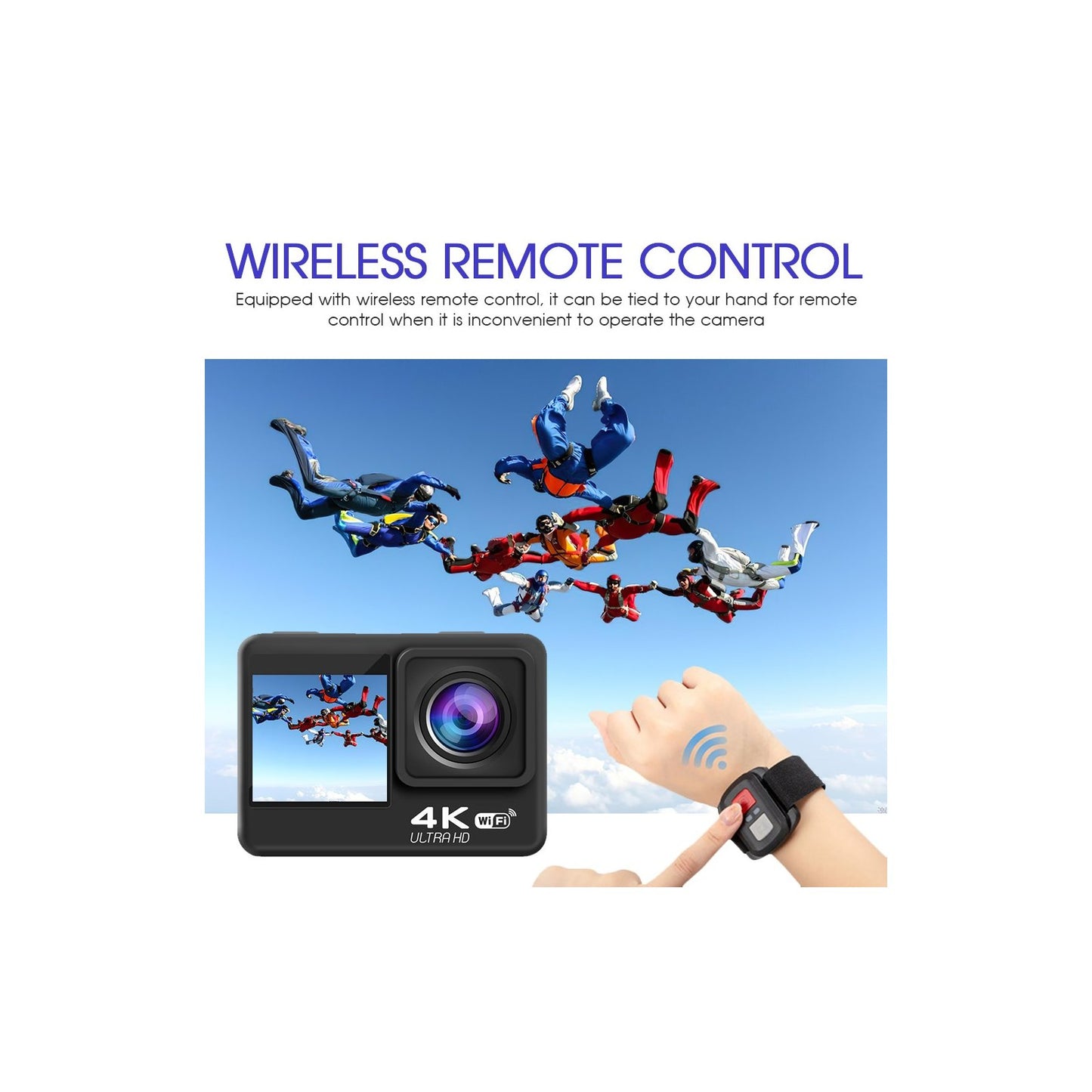 Camera de actiune Supersonic idealSTORE 4K Ultra HD WiFi Touch ecran dublu, Microfon