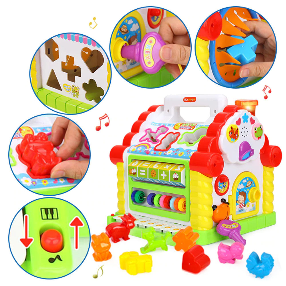 Casuta educativa si interactiva, blocuri 3D, efecte sonore