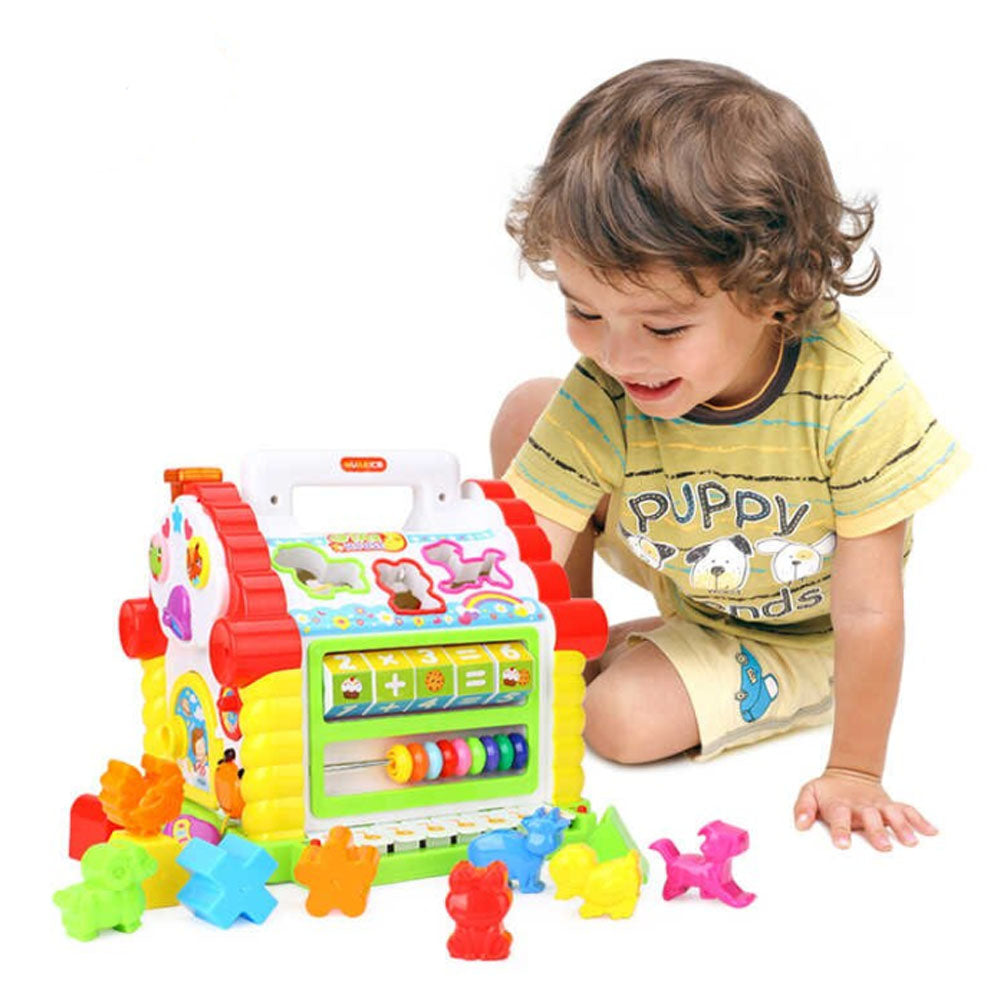 Casuta educativa si interactiva, blocuri 3D, efecte sonore