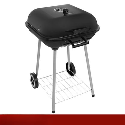 Gratar de Gradina pe Carbuni IdealStore Portabil cu Roti si Capac Metalic 77x53x46 cm