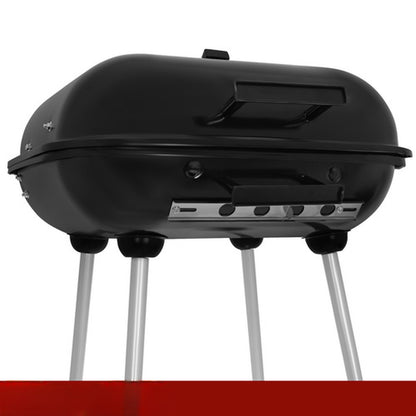Gratar de Gradina pe Carbuni IdealStore Portabil cu Roti si Capac Metalic 77x53x46 cm