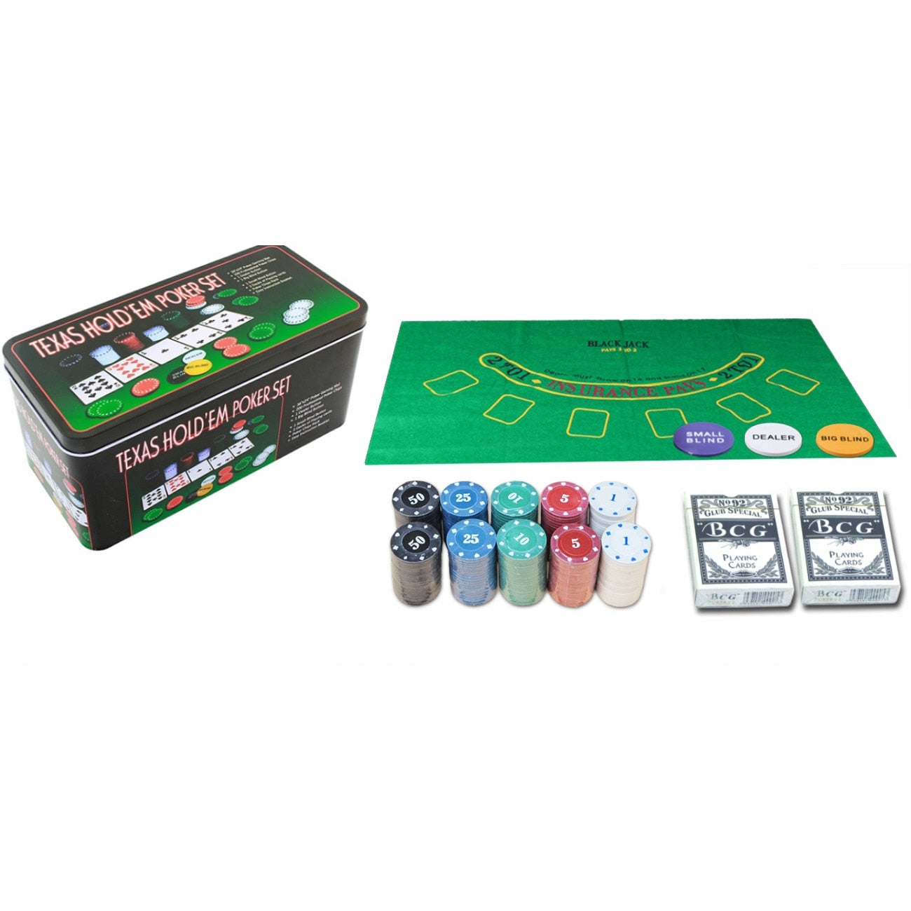 Set Poker 200 Jetoane Cutie Metal DAR005