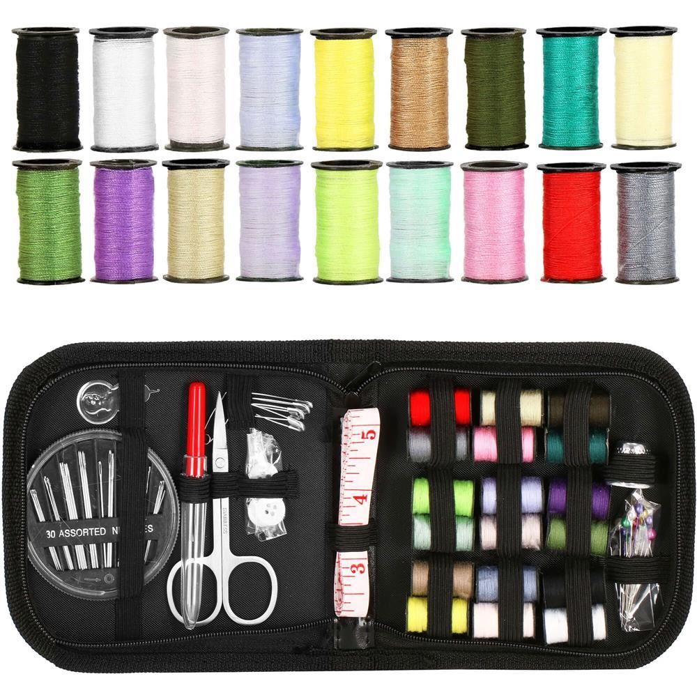 Trusa de croitorie, ace cusut, papiote diverse culori, foarfeca si accesorii, 70 piese, Springos