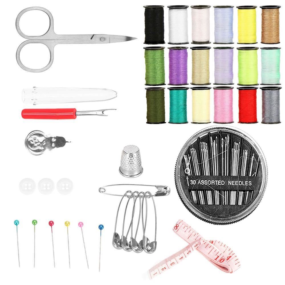 Trusa de croitorie, ace cusut, papiote diverse culori, foarfeca si accesorii, 70 piese, Springos