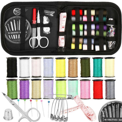 Trusa de croitorie, ace cusut, papiote diverse culori, foarfeca si accesorii, 70 piese, Springos