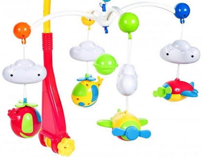 Carusel muzical SLC 'Fly dream premium' cu lumini si jucarii zornaitoare, montare usoara,