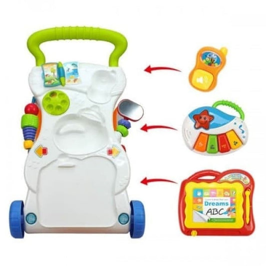 Premergator Copii cu Centru de Activitati Muzical, Alb