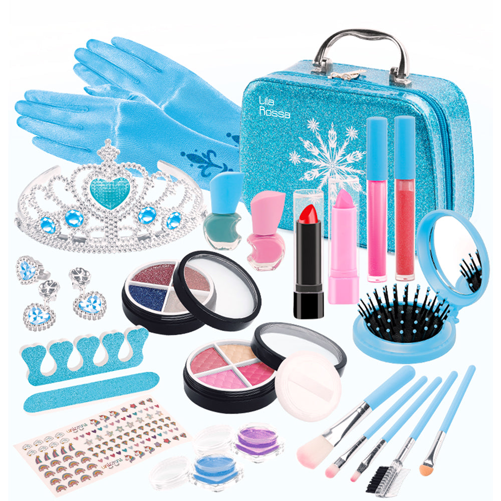 Trusa beauty Hi Lila Rossa girls, makeup si unghii, pentru copii de peste 6 ani, solubile in apa