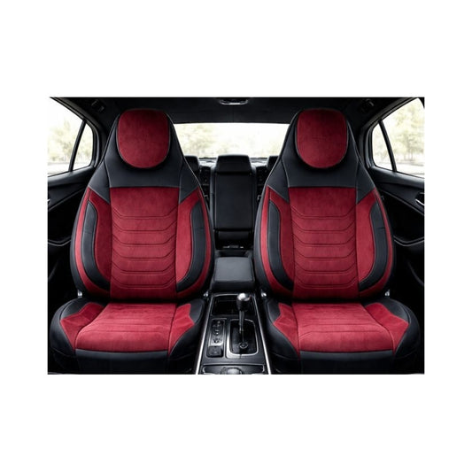 Set huse scaune auto universale idealSTORE design premium confort sporit bancheta fractionata negru-visiniu