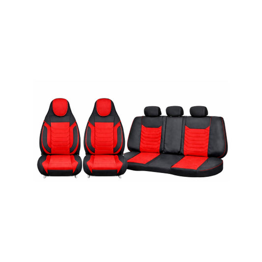 Set huse scaune auto universale idealSTORE design premium confort sporit bancheta fractionata rosu