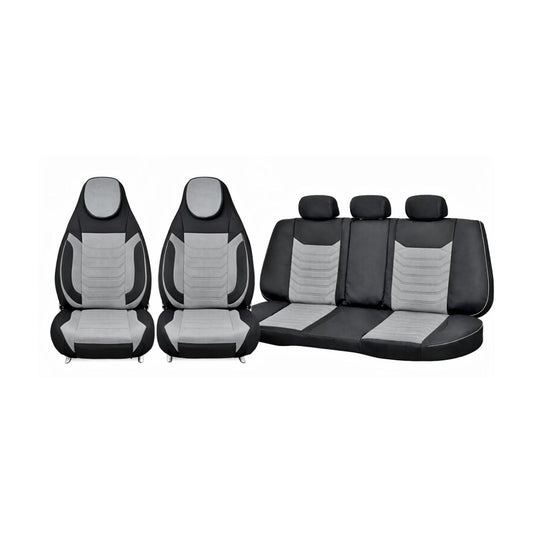Set huse scaune auto universale idealSTORE design premium confort sporit bancheta fractionata gri