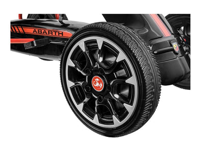 Kart cu pedale idealSTORE GO RACE ABARTH Black Collection, Dimensiuni 113 x 73 x 58 cm, Licentiat, Scaun confortabil, reglabil - 3 pozitii, Asigura confort si siguranta