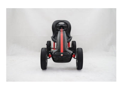 Kart cu pedale idealSTORE GO RACE ABARTH Black Collection, Dimensiuni 113 x 73 x 58 cm, Licentiat, Scaun confortabil, reglabil - 3 pozitii, Asigura confort si siguranta