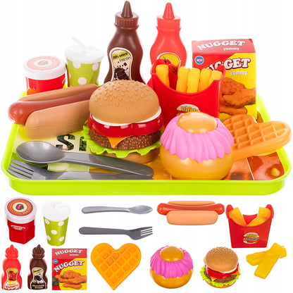 Set Fastfood, Iso Trade, Plastic, 3 ani, 26 piese, Multicolor