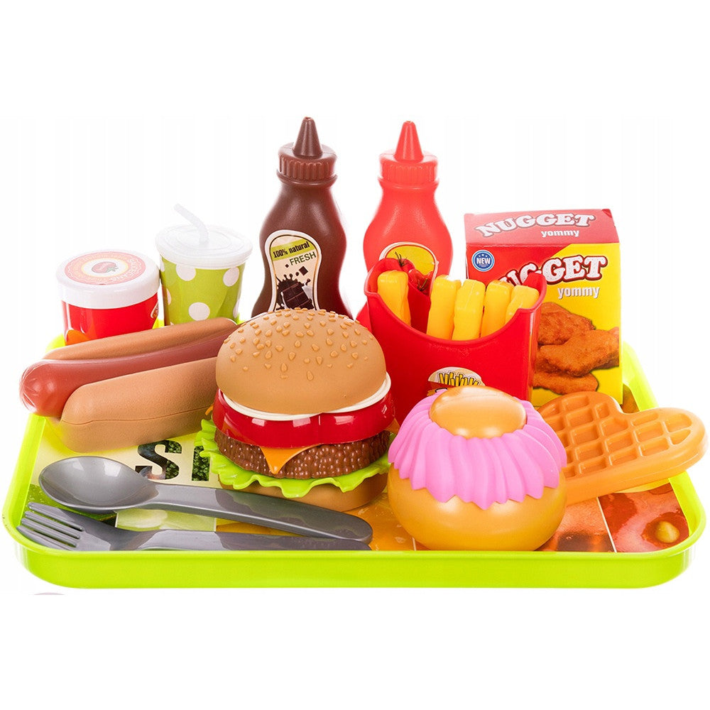 Set Fastfood, Iso Trade, Plastic, 3 ani, 26 piese, Multicolor