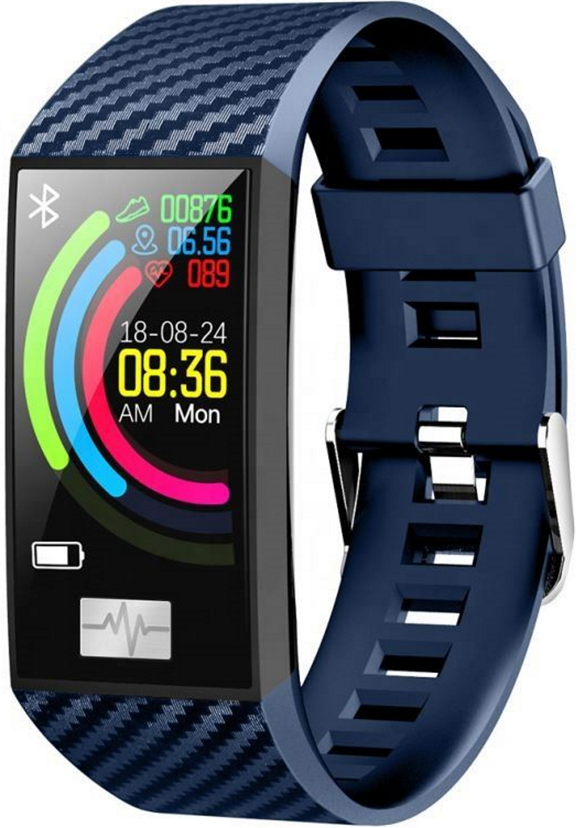 Smartwatch si bratara fitness Diamond 58, Monitorizare fitness, Ritm Cardiac, Respiratie, Pasi, Monitorizare Somn, Monitorizare EKG, multiple programe pentru monitorizarea sportului, Albastru
