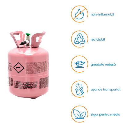 Butelie cu heliu pentru baloane IdealStore Fun 0.2 m3 cu reductor, pana la 30 baloane