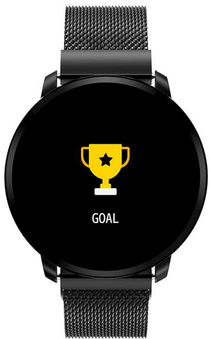 Ceas SmartWatch cu functie de Bratara Fitness idealStore 68CF, Bratara de Silicon, Functii multiple, Monitorizare ritm cardiac, Somn si Tensiune arteriala, Notificari Apeluri/Fb/Sms, Rezistent la Apa, culoare Black