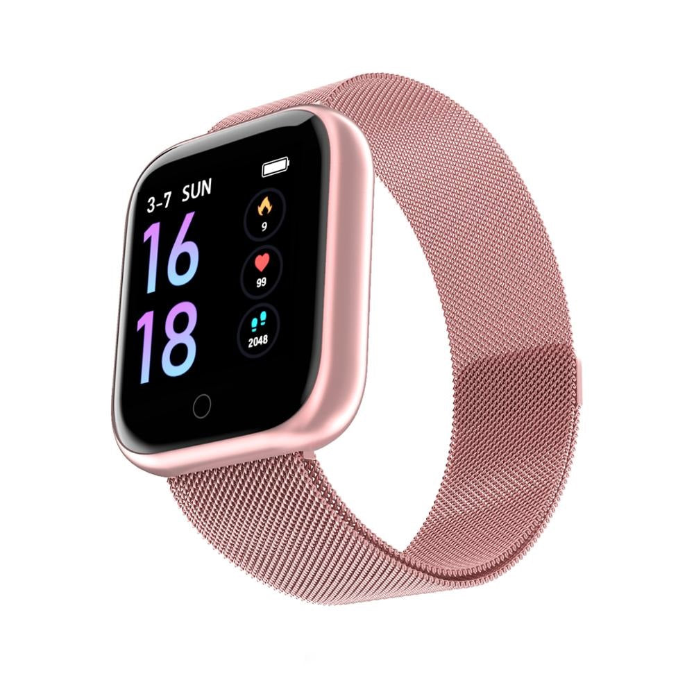 Smartwatch si Bratara Sport Diamond Y6 pro max, Monitorizare Ritm Cardiac, Monitorizare Tensiune, Pedometru, Monitorizare Sanatate, Somn, Monitorizare Fitness, Notificari Apeluri si Aplicatii, Bratra Metalica cu prindere magnetica, Roz