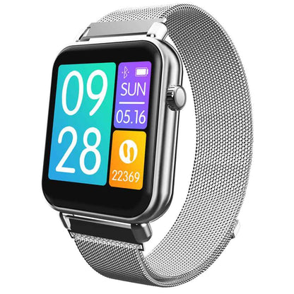 Smartwatch si Bratara Fitness Diamond, Monitorizare Ritm Cardiac, Monitorizare Tensiune, Pedometru, Monitorizare Sanatate, Somn, Monitorizare Fitness, Notificari Apeluri si Aplicatii, Bratra Metalica cu prindere magnetica, Silver