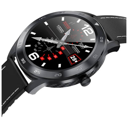 Ceas Smartwatch si Bratara Fitness Digital Fit, Notificari Apeluri si Aplicatii, Monitorizare Ritm Cardiac, Presiune Arteriala, Pedometru, Monitorizare Somn, Monitorizare Activitati Fizice, Giroscop, Bratara Piele, Negru alaturi de bratara Silicon Cadou