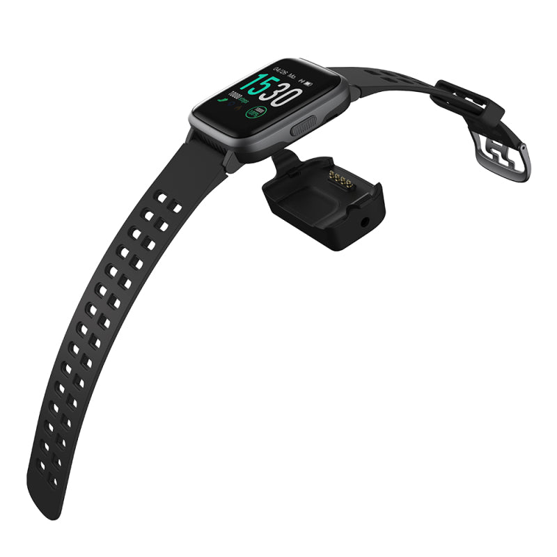 Ceas Smartwatch si Bratara Fitness Ideal Black Viber, Ecran TFT-LCD de 1.3', 8 moduri de sport incorporate, Frecventa cardiaca dinamica, Monitorizarea somnului, Memento Sedentar, 5ATM impermeabilitate, GPS, Negru