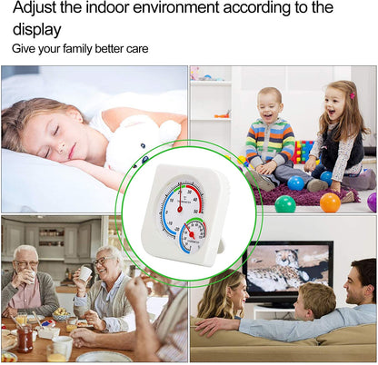 Termometru idealSTORE cu Higrometru de Umiditate incorporat, Exterior/Interior, Gama de masurare de la 0 la 100% cu o diviziune de 2%, Masurate -20 pana la 50 grade Celsius cu prima gradare, Amplasare pe Perete sau pe Masa