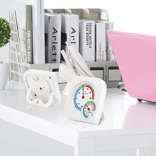 Termometru idealSTORE cu Higrometru de Umiditate incorporat, Exterior/Interior, Gama de masurare de la 0 la 100% cu o diviziune de 2%, Masurate -20 pana la 50 grade Celsius cu prima gradare, Amplasare pe Perete sau pe Masa