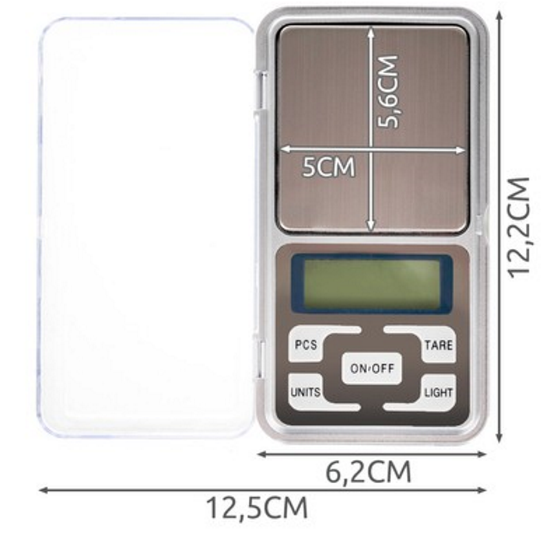 Cantar Electronic de Buzunar idealSTORE, Afisaj LCD, Capacitate maxima 200 g, Comutator Automat, Ideal pentru Bijuterii, Unitati de masurare, g, tl, oz, ct, gn, Display iluminat din Spate