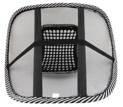 Suport Lombar pentru Scaun de Birou-Auto Relax Time idealSTORE, Realizat din cadru metalic, Plasa flexibila, Ajuta la Corectarea pozitie Coloanei, Usor de montat, Prindere in curele elastice