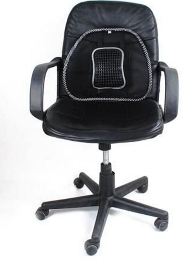 Suport Lombar pentru Scaun de Birou-Auto Relax Time idealSTORE, Realizat din cadru metalic, Plasa flexibila, Ajuta la Corectarea pozitie Coloanei, Usor de montat, Prindere in curele elastice