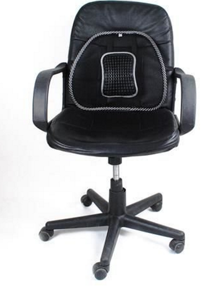 Suport Lombar pentru Scaun de Birou-Auto Relax Time idealSTORE, Realizat din cadru metalic, Plasa flexibila, Ajuta la Corectarea pozitie Coloanei, Usor de montat, Prindere in curele elastice