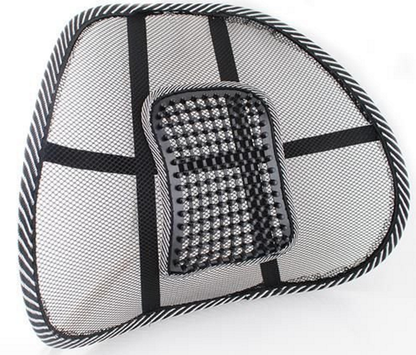 Suport Lombar pentru Scaun de Birou-Auto Relax Time idealSTORE, Realizat din cadru metalic, Plasa flexibila, Ajuta la Corectarea pozitie Coloanei, Usor de montat, Prindere in curele elastice