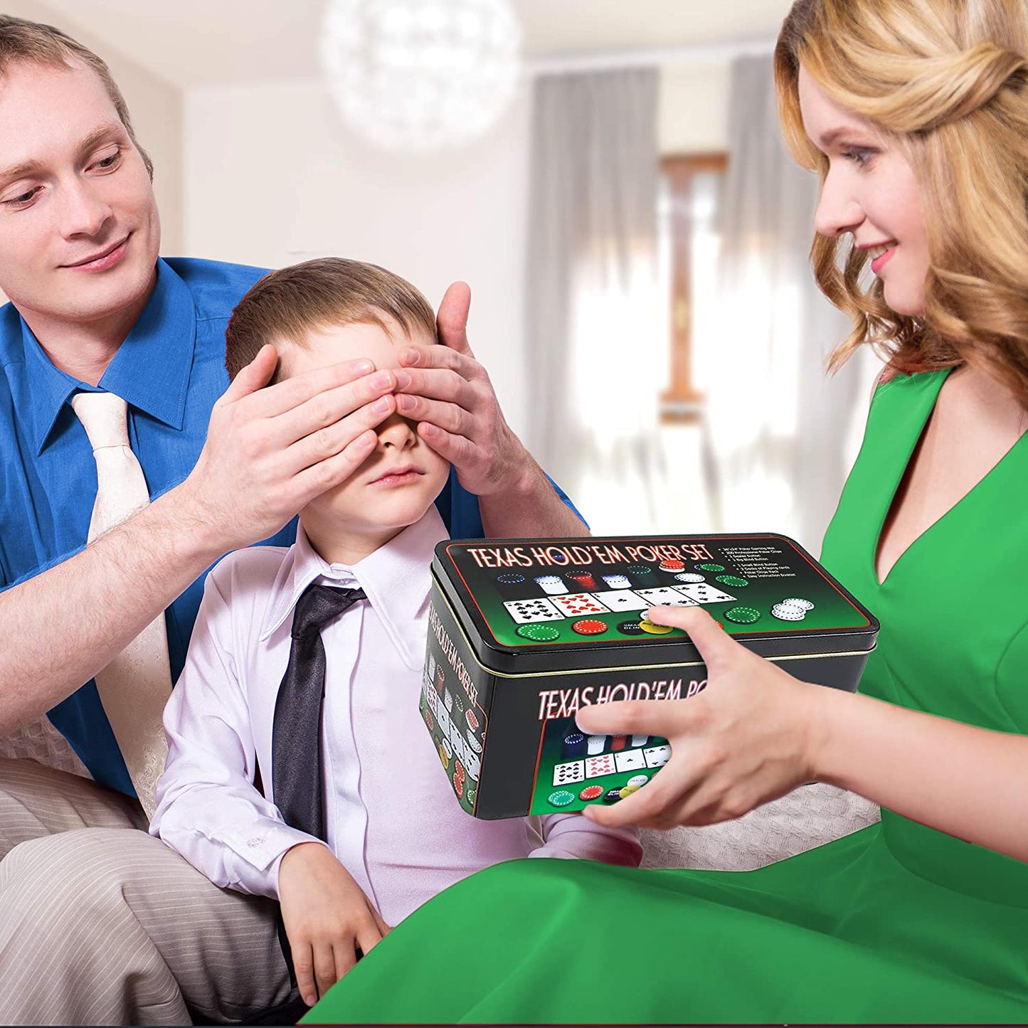 Set de Poker Complex 200 de jetoane idealSTORE, Texas Hold'em Poker Set, Echipat cu, Cutie de aluminiu, 2 Pachete de carti, Eticheta crupier, Covoras de masa pentru Poker, Jetoane Dealer, Big Blind, Small Blind