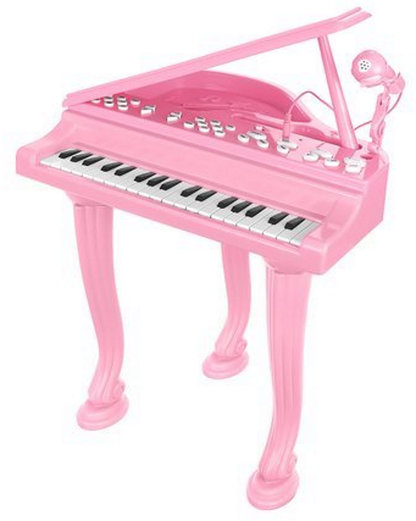 Pian electronic KnFong cu Scaun si Microfon idealSTORE, Dimensiuni 60 x 40 cm, Functie de Inregistrare, Oprire, Demonstratie, Conectare cu telefon, Include 36 de taste, Cablu auxiliar, 4 Tipuri de sunete