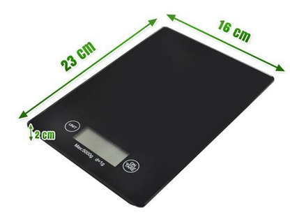 Cantar Electronic de Bucatarie idealSTORE, Dimensiuni 23 x 2 x 16 cm, Afisaj LCD mare, Oprire Automata, Piciaore din Cauciuc, Asigura stabilitate si nu se zgarie, Suprafata de sticla 4 mm, Rezistent la deteriorare si usor de curatat