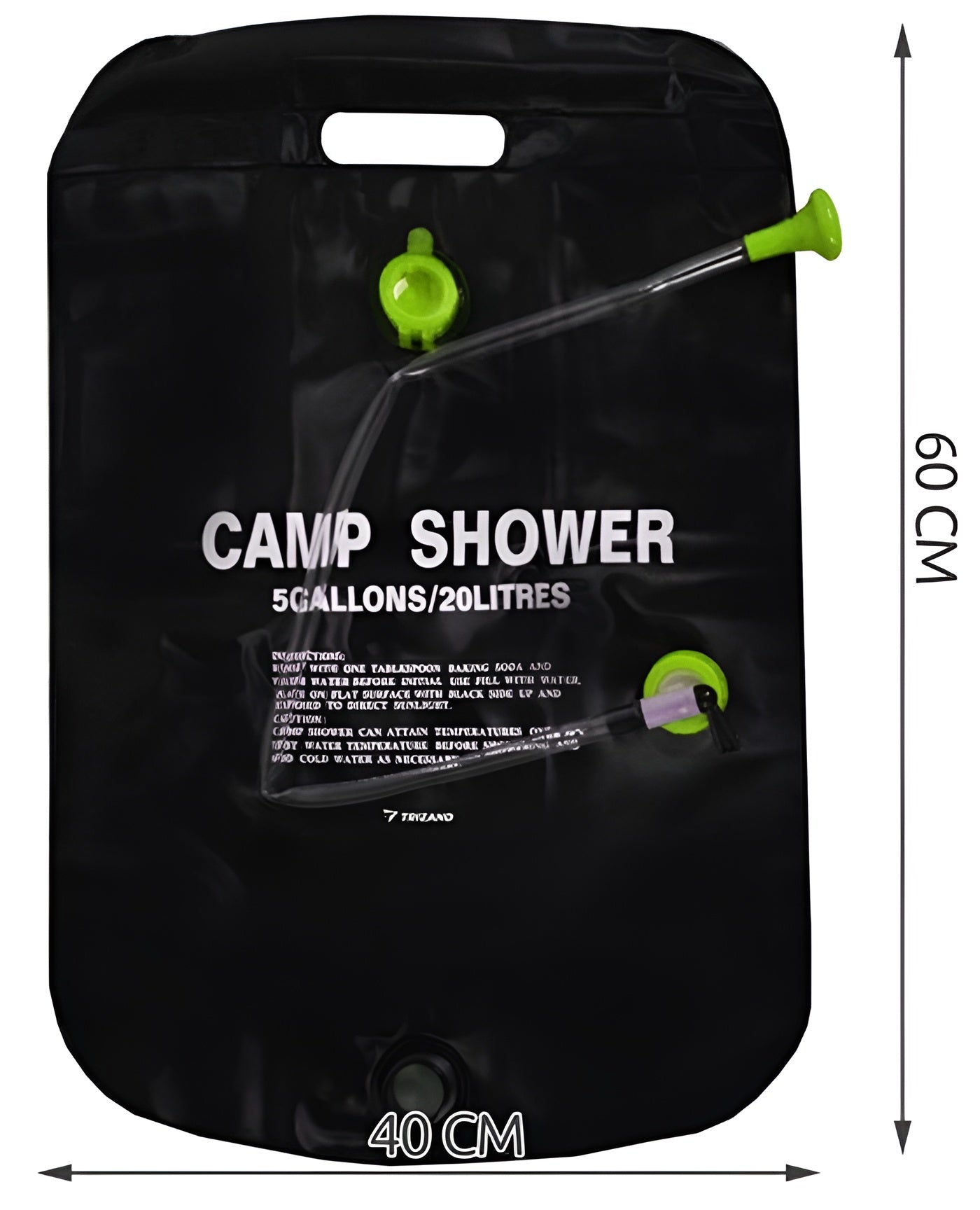 Dus mobil Turist Shower IdealStore, Capacitate 20L, Dimensiune 60 x 40 cm, Ideal pentru drumetii, excursii, Furtun cu cap de dus inclus