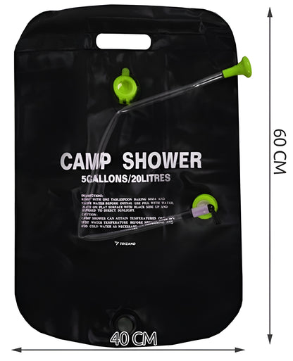 Dus mobil Turist Shower IdealStore, Capacitate 20L, Dimensiune 60 x 40 cm, Ideal pentru drumetii, excursii, Furtun cu cap de dus inclus