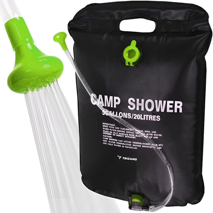 Dus mobil Turist Shower IdealStore, Capacitate 20L, Dimensiune 60 x 40 cm, Ideal pentru drumetii, excursii, Furtun cu cap de dus inclus