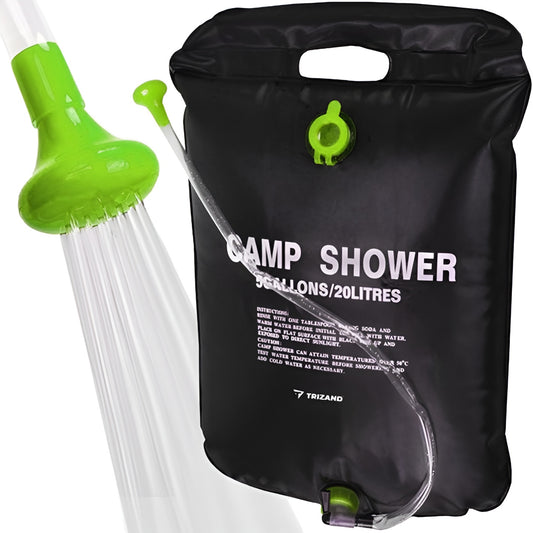 Dus mobil Turist Shower IdealStore, Capacitate 20L, Dimensiune 60 x 40 cm, Ideal pentru drumetii, excursii, Furtun cu cap de dus inclus